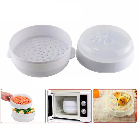 2 Tier Microwave Vegetable Steamer